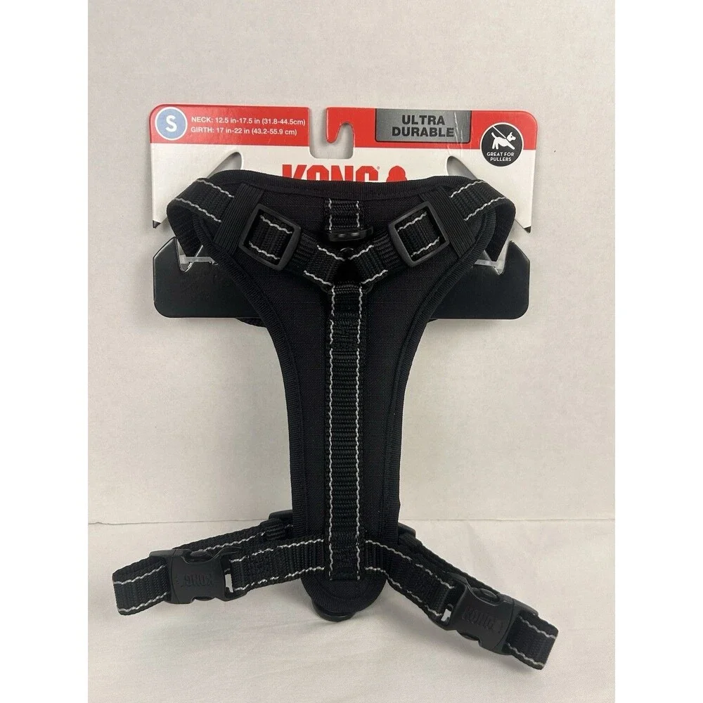 KONG Padded Harness for Dogs Size Small Black Ultra Durable